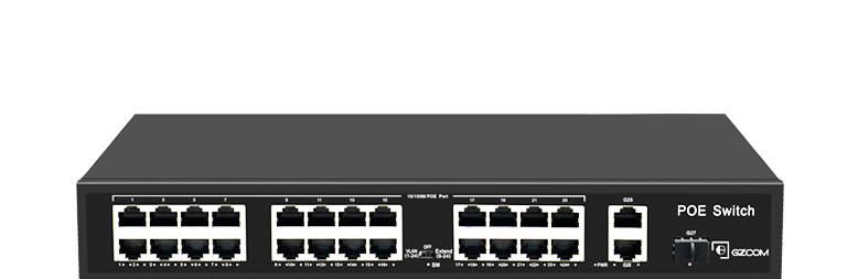 24-Port Desktop PoE Switch - 100/1000M with Gigabit Uplink Ports