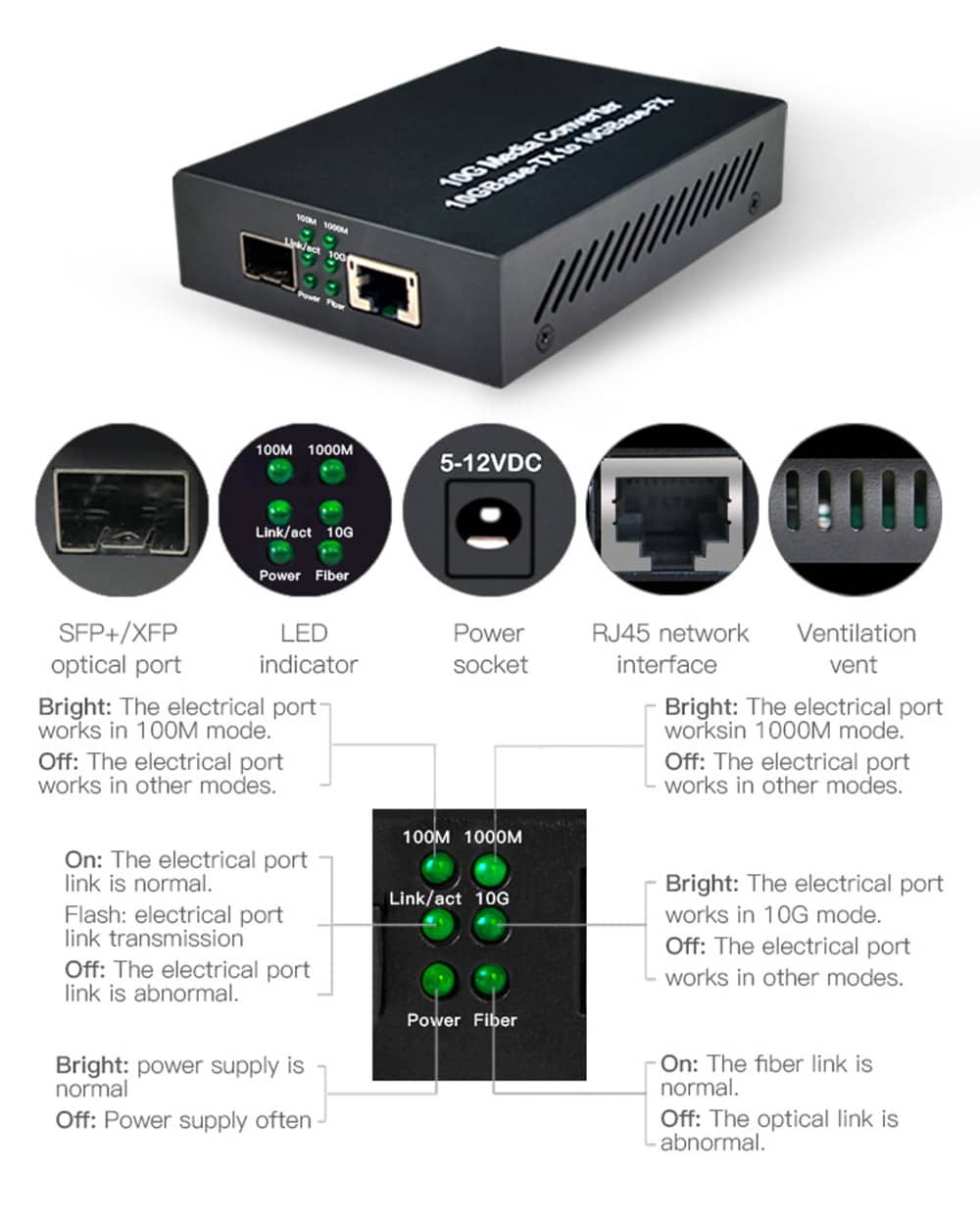 10G Fiber Media Converter