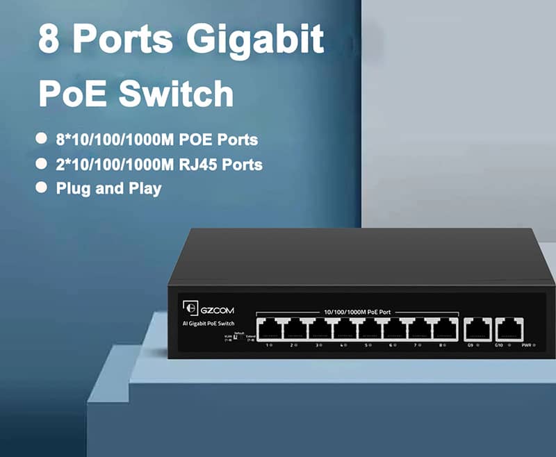 8 Port PoE Switch