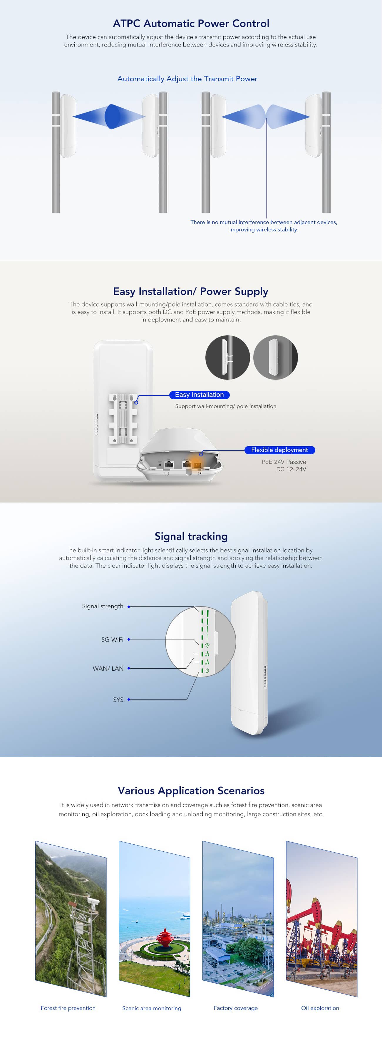 8KM PTP PtMP Wireless Bridge