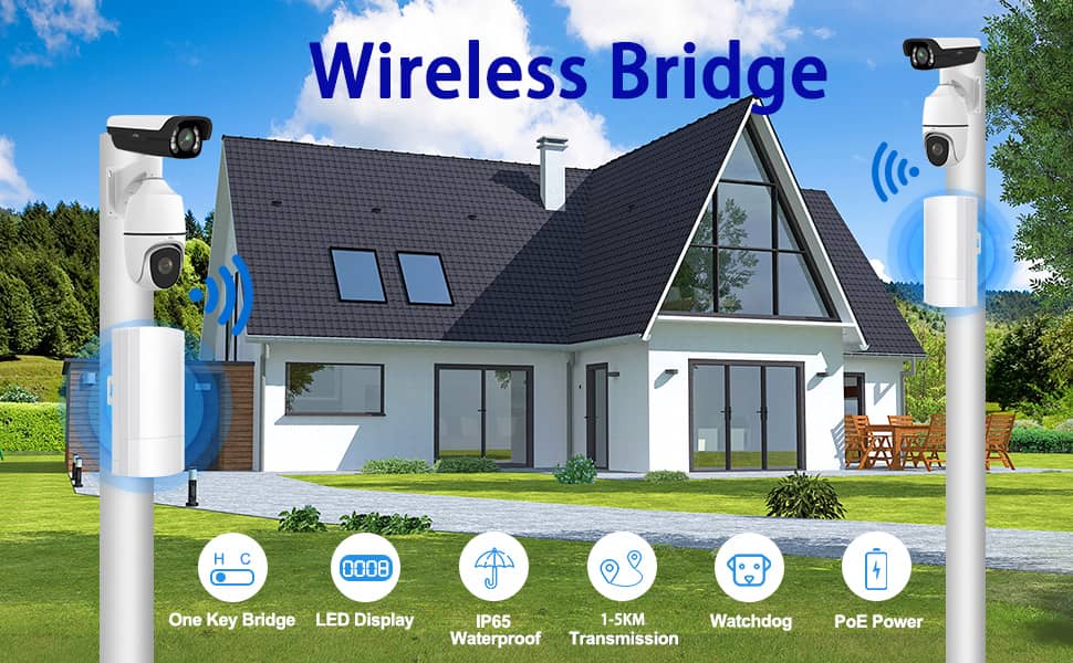 Wireless bridge outdoor installation example