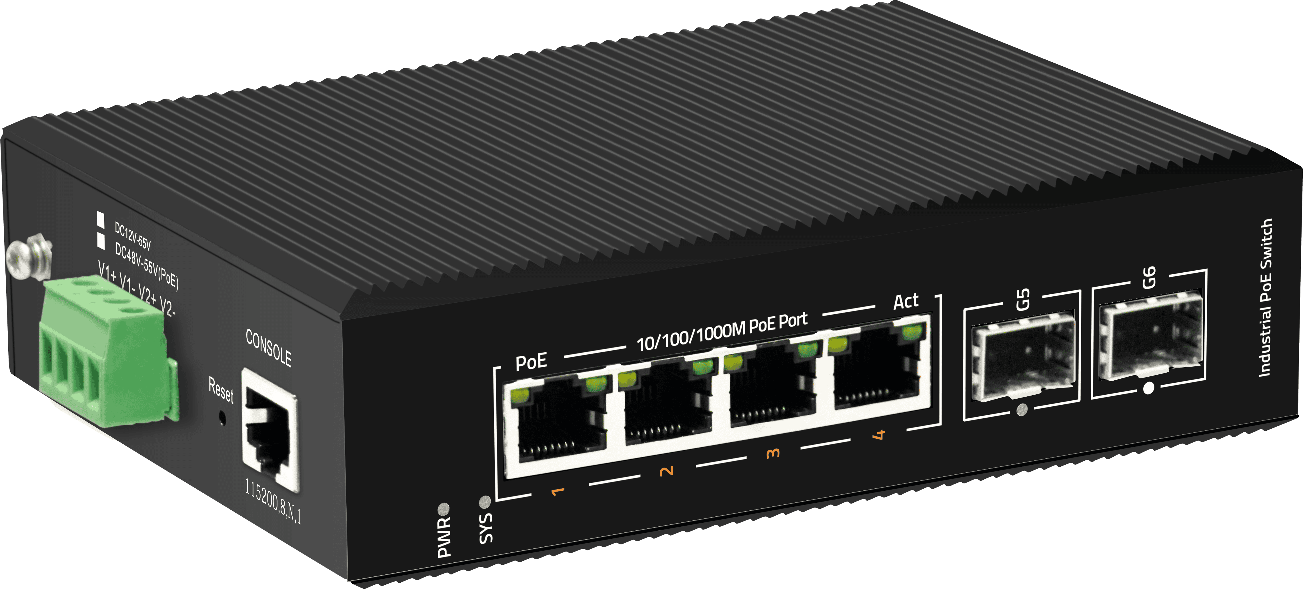 Industrial PoE+ 4 Port Switch